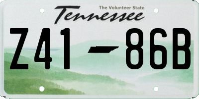 TN license plate Z4186B