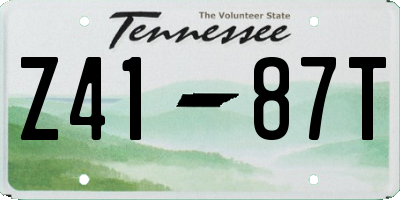 TN license plate Z4187T