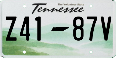TN license plate Z4187V
