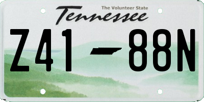 TN license plate Z4188N