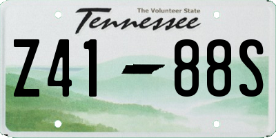 TN license plate Z4188S
