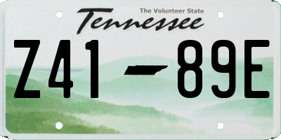 TN license plate Z4189E