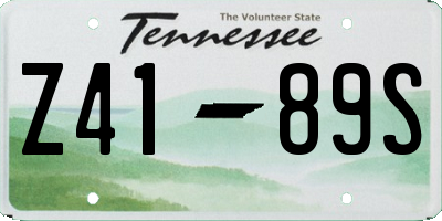 TN license plate Z4189S