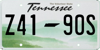 TN license plate Z4190S