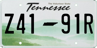 TN license plate Z4191R