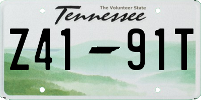 TN license plate Z4191T