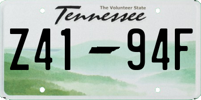 TN license plate Z4194F