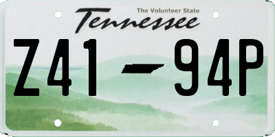 TN license plate Z4194P