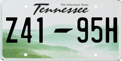 TN license plate Z4195H