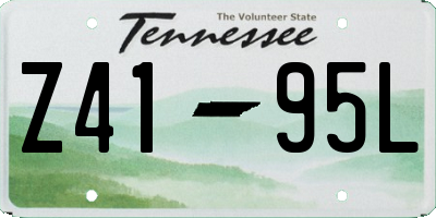 TN license plate Z4195L