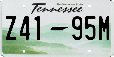 TN license plate Z4195M