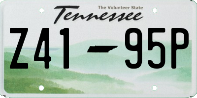 TN license plate Z4195P