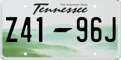 TN license plate Z4196J