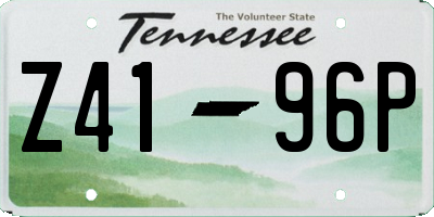 TN license plate Z4196P