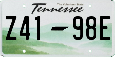 TN license plate Z4198E