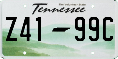 TN license plate Z4199C