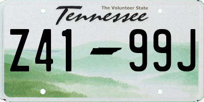 TN license plate Z4199J