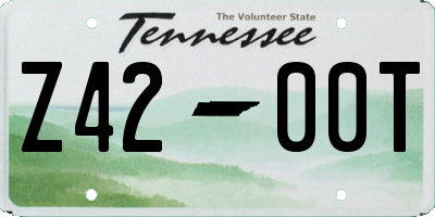 TN license plate Z4200T