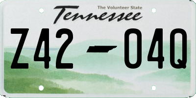 TN license plate Z4204Q