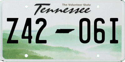 TN license plate Z4206I