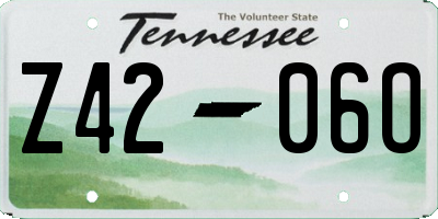 TN license plate Z4206O