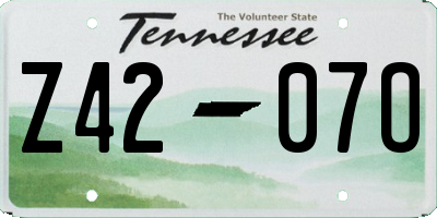 TN license plate Z4207O