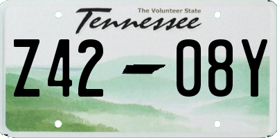 TN license plate Z4208Y