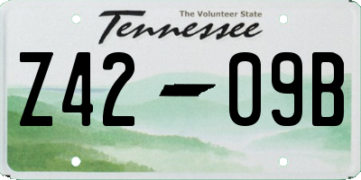 TN license plate Z4209B