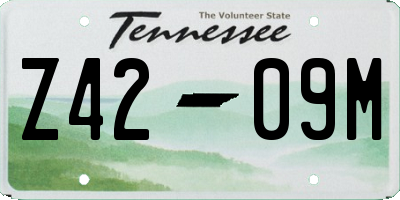 TN license plate Z4209M