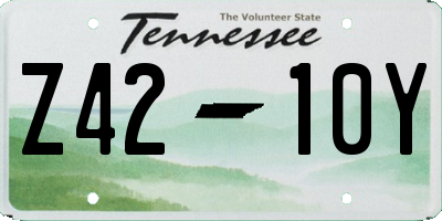 TN license plate Z4210Y