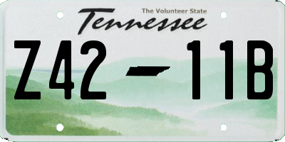 TN license plate Z4211B