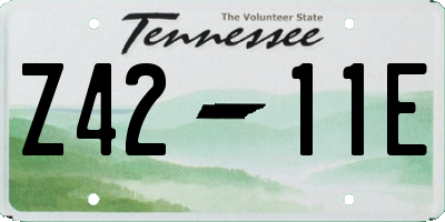 TN license plate Z4211E