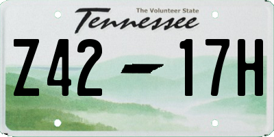 TN license plate Z4217H
