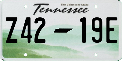 TN license plate Z4219E