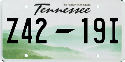TN license plate Z4219I