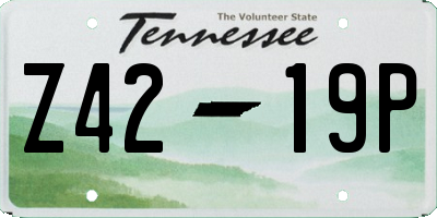 TN license plate Z4219P