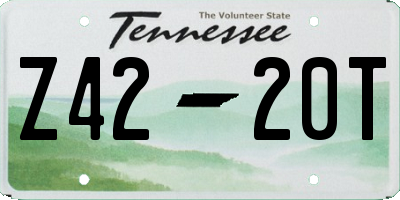 TN license plate Z4220T