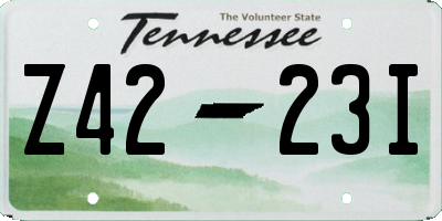 TN license plate Z4223I