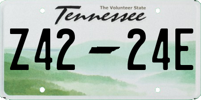 TN license plate Z4224E