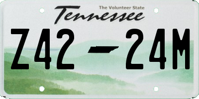 TN license plate Z4224M