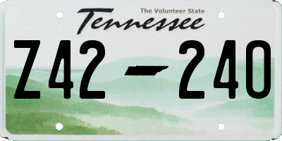 TN license plate Z4224O