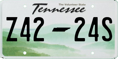 TN license plate Z4224S