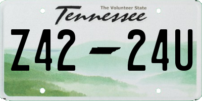 TN license plate Z4224U