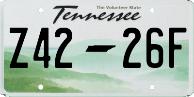 TN license plate Z4226F