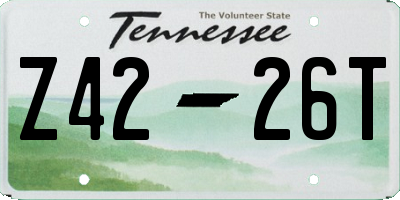 TN license plate Z4226T
