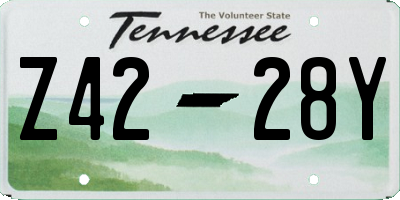 TN license plate Z4228Y