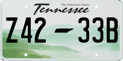 TN license plate Z4233B
