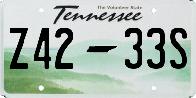 TN license plate Z4233S