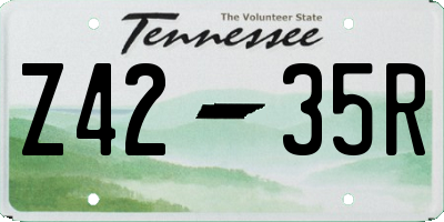 TN license plate Z4235R