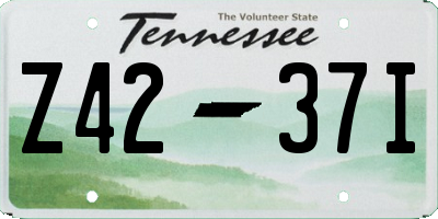 TN license plate Z4237I